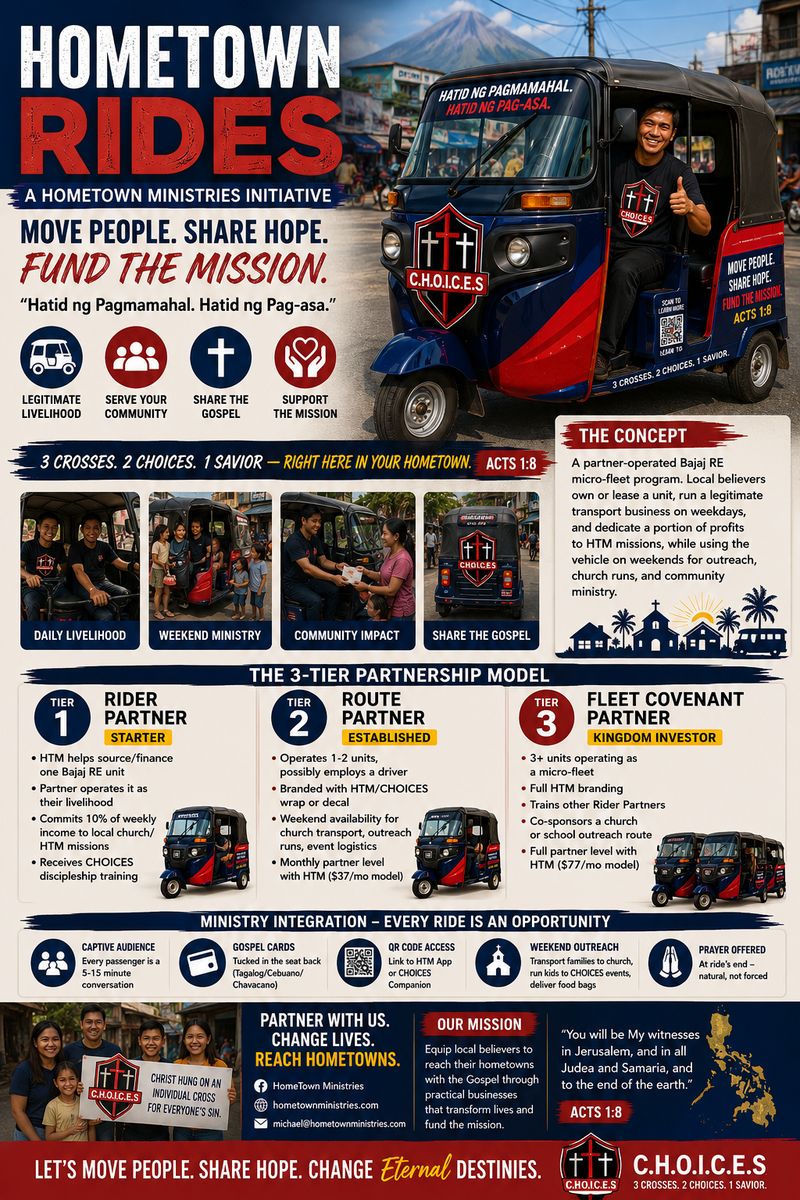 Hometown Rides — Move People, Share Hope, Fund the Mission